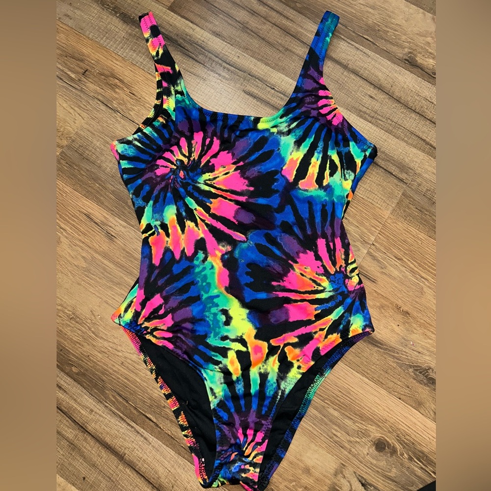 PINK Victoria's Secret Multicolor Tie-Dye One Piece Swimsuit